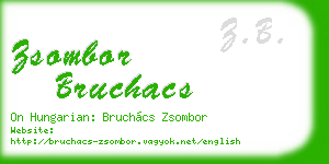 zsombor bruchacs business card